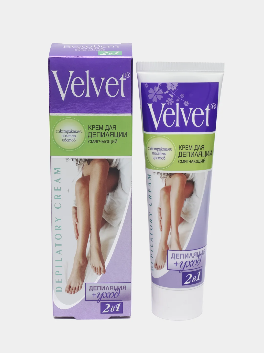 Velvet Депилятор 2 в 1 смягчающий полевые цветы, 100 мл
