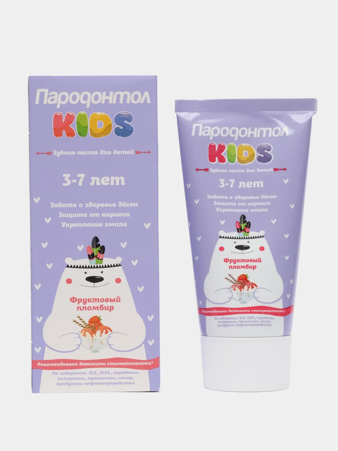 Зубная паста СВОБОДА Пародонтол Kids фруктовый пломбир 3-7, 62 г