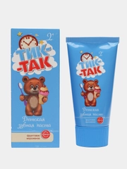 Детская зубная паста "Тик-Так" bubble gum и фруктовое мороженое 2+, 62 г