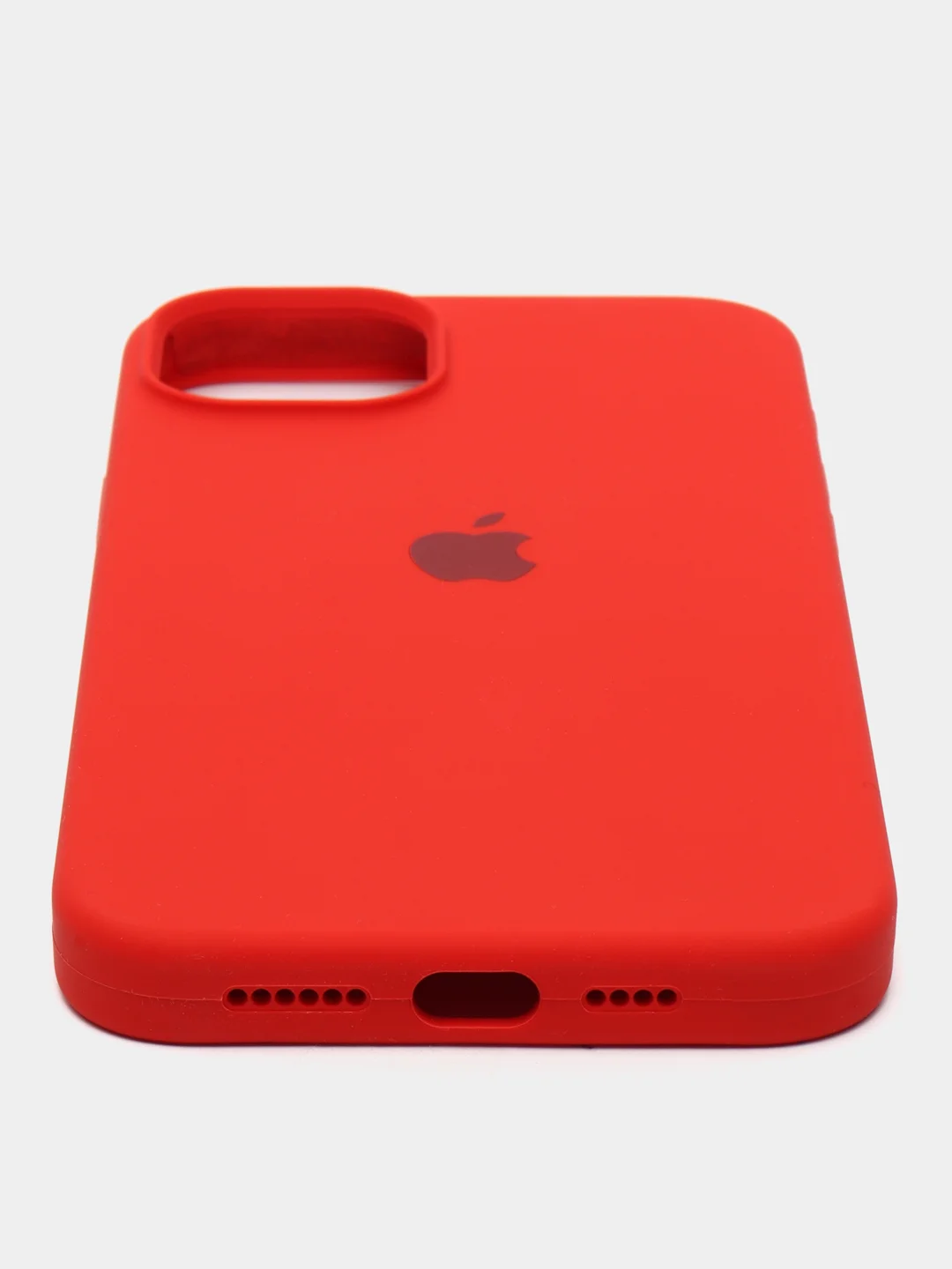 Красный чехол силиконовый Silicone Case iPhone 14 / 14 Plus / 14 Pro / 14 Pro Max, закрытый низ