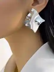 Серебряный серьги женские, серьги массивные, квадратные
