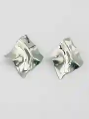 Серебряный серьги женские, серьги массивные, квадратные