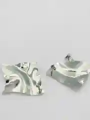 Серебряный серьги женские, серьги массивные, квадратные