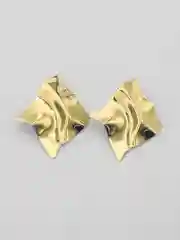 Золотой серьги женские, серьги массивные, квадратные