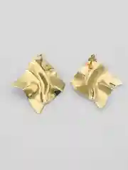 Золотой серьги женские, серьги массивные, квадратные