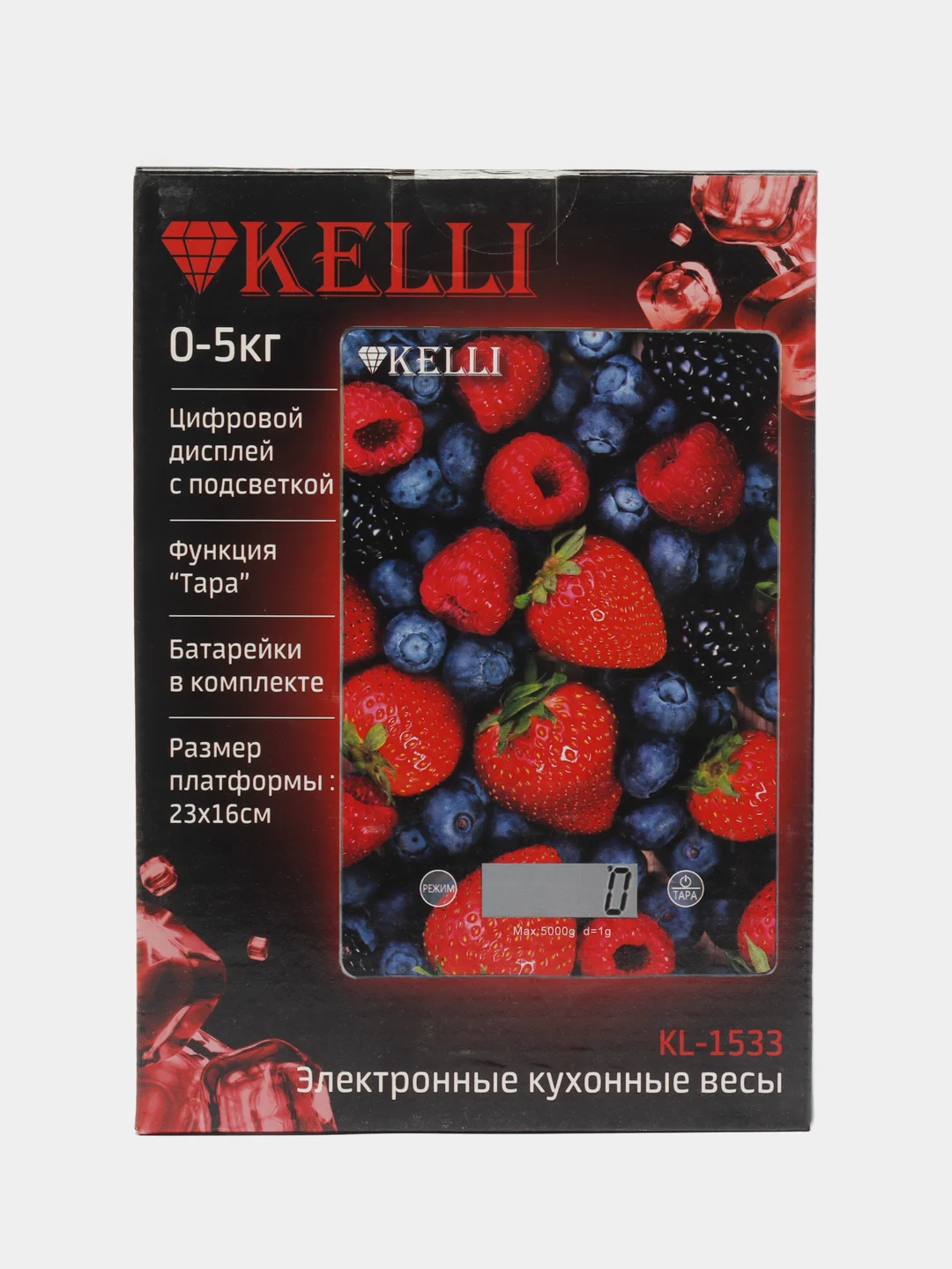 Синий весы кухонные электронные настольные Kelli KL-1533, 1534