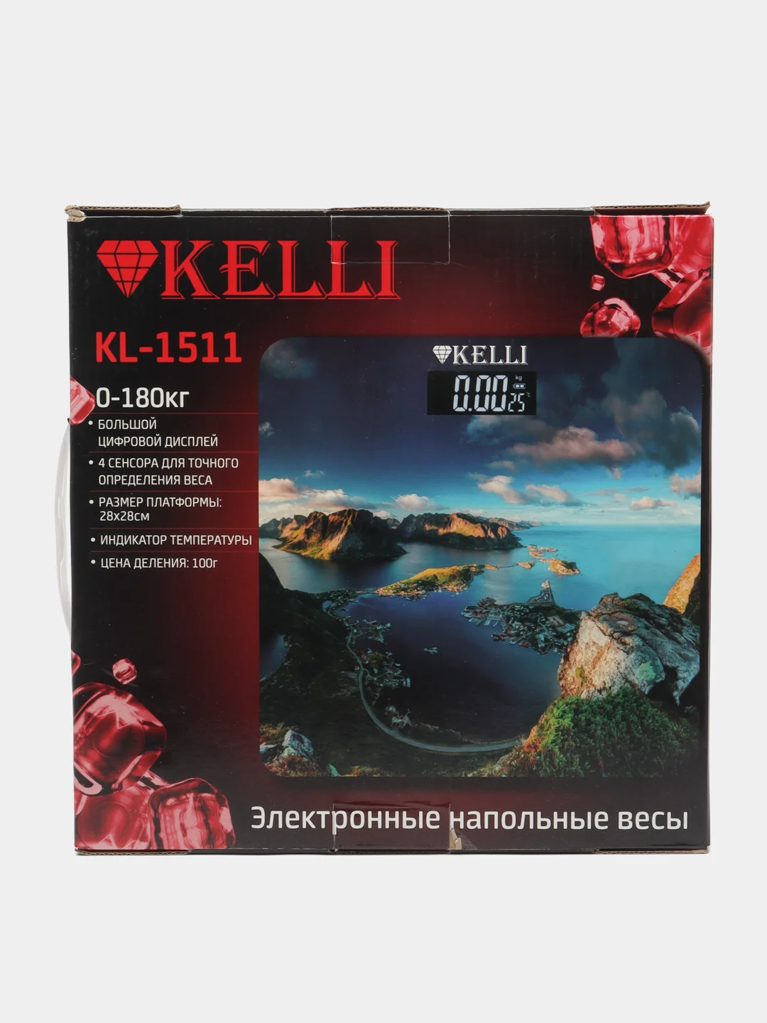 Голубой весы напольные электронные KELLI KL-1511, 1512, 1513, 1514, 1520