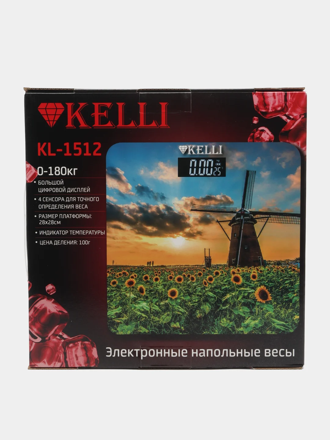 Желтый весы напольные электронные KELLI KL-1511, 1512, 1513, 1514, 1520