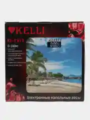 Синий весы напольные электронные KELLI KL-1511, 1512, 1513, 1514, 1520