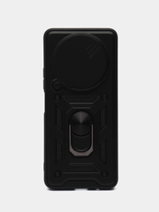 Чехол Redmi A3 / Poco C61  противоударный, с металлической подставкой кольцом