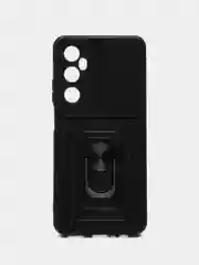 Чехол Realme C65  противоударный, с металлической подставкой кольцом