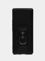 Чехол Infinix Note 40 pro 4G противоударный, с металлической подставкой кольцом