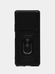 Чехол Infinix Note 40 4G противоударный, с металлической подставкой кольцом