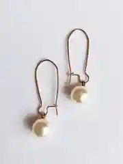 Серьги висячие Жемчуг маленькие