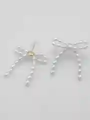 Серьги бантики, серьги жемчужные, серьги женские
