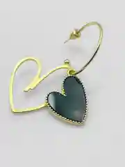 Белый серьги асимметричные длинные, серьги с сердечками, серьги женские