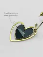 Белый серьги асимметричные длинные, серьги с сердечками, серьги женские