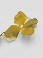 Золотой серьги женские листья с жемчугом, лепестки