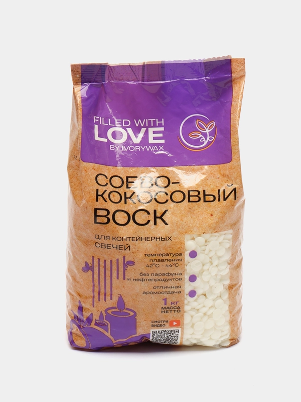 Соево-кокосовый воск для свечей
