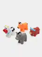 Зеленый игрушка - пищалка домашние животные резиновые детям / Корова, осёл, бык, буйвол