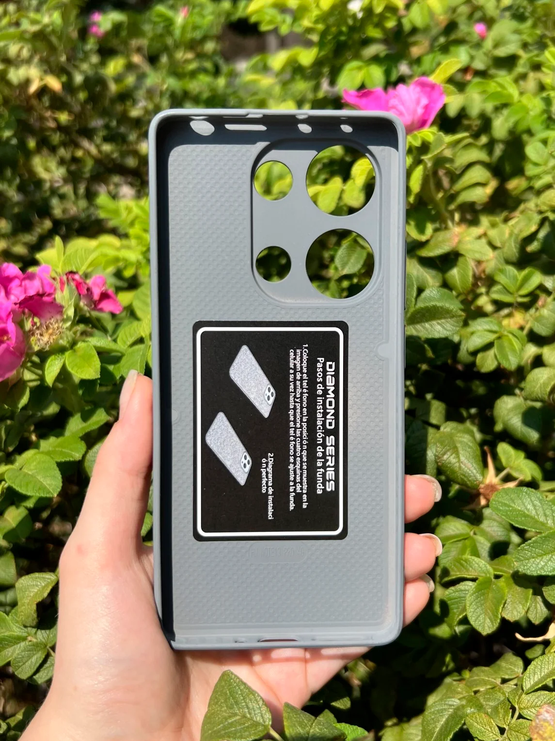 Серый меланж силиконовый чехол the bling world для Xiaomi Redmi Note 13 Pro 4G и Poco M6 Pro 4G