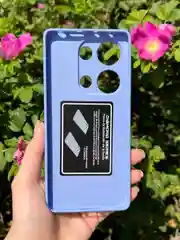 Серый меланж силиконовый чехол the bling world для Xiaomi Redmi Note 13 Pro 4G и Poco M6 Pro 4G