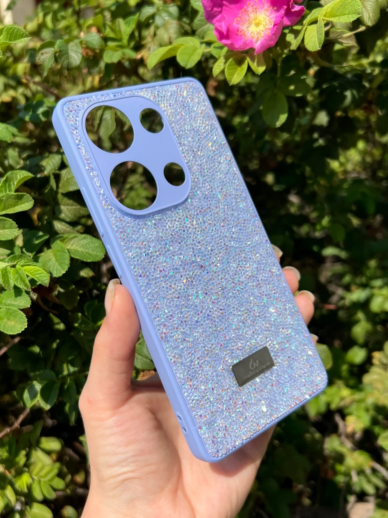 Серый меланж силиконовый чехол the bling world для Xiaomi Redmi Note 13 Pro 4G и Poco M6 Pro 4G
