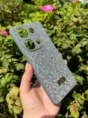 Серебряный силиконовый чехол the bling world для Xiaomi Redmi Note 13 Pro 4G и Poco M6 Pro 4G