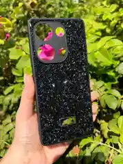 Черный силиконовый чехол the bling world для Xiaomi Redmi Note 13 Pro 4G и Poco M6 Pro 4G