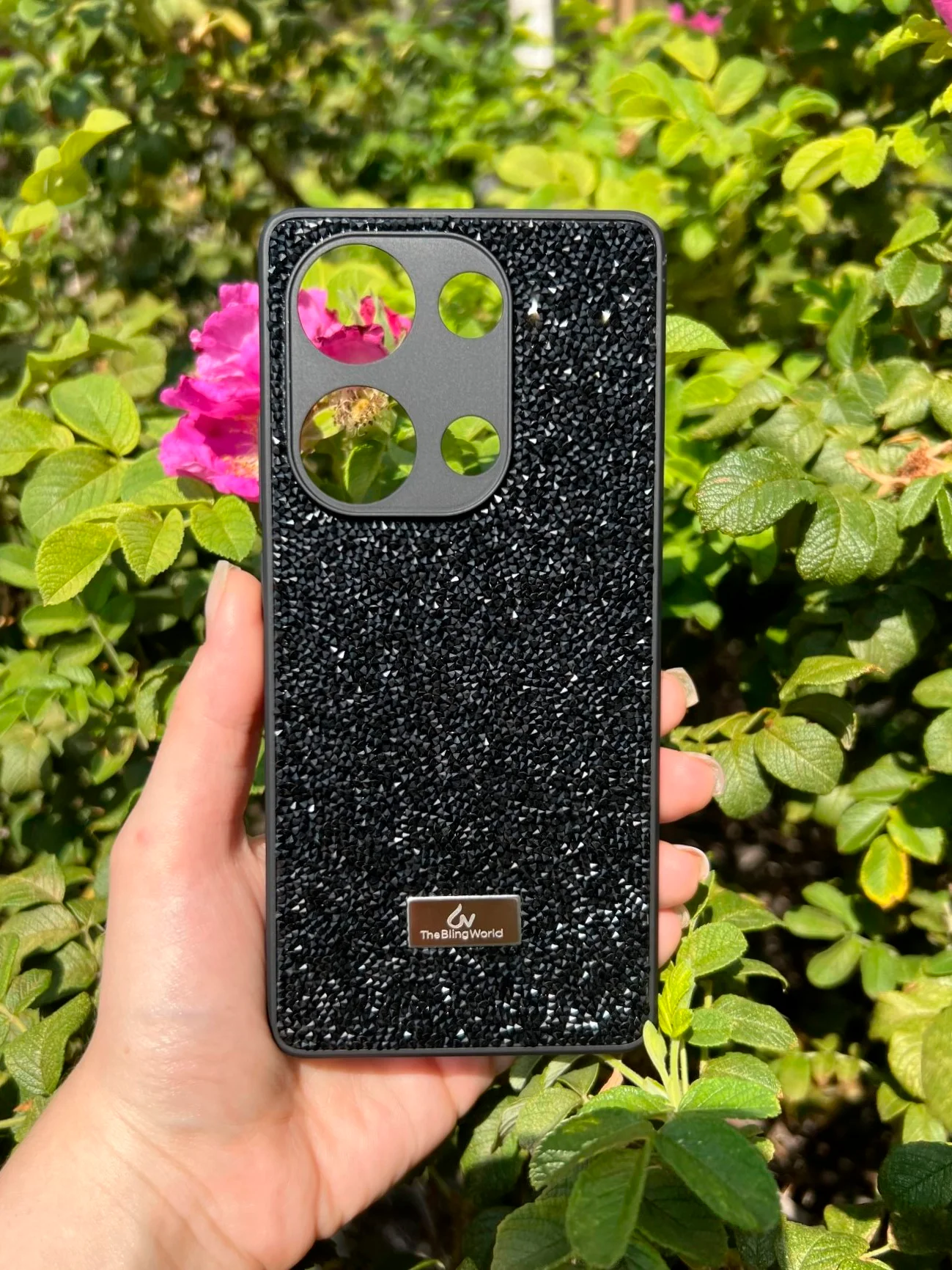 Черный силиконовый чехол the bling world для Xiaomi Redmi Note 13 Pro 4G и Poco M6 Pro 4G