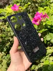 Черный силиконовый чехол the bling world для Xiaomi Redmi Note 13 Pro 4G и Poco M6 Pro 4G
