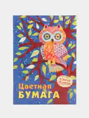 Бумага цветная А4, 16 листoв, 8 цветов "Мультики", МИКС
