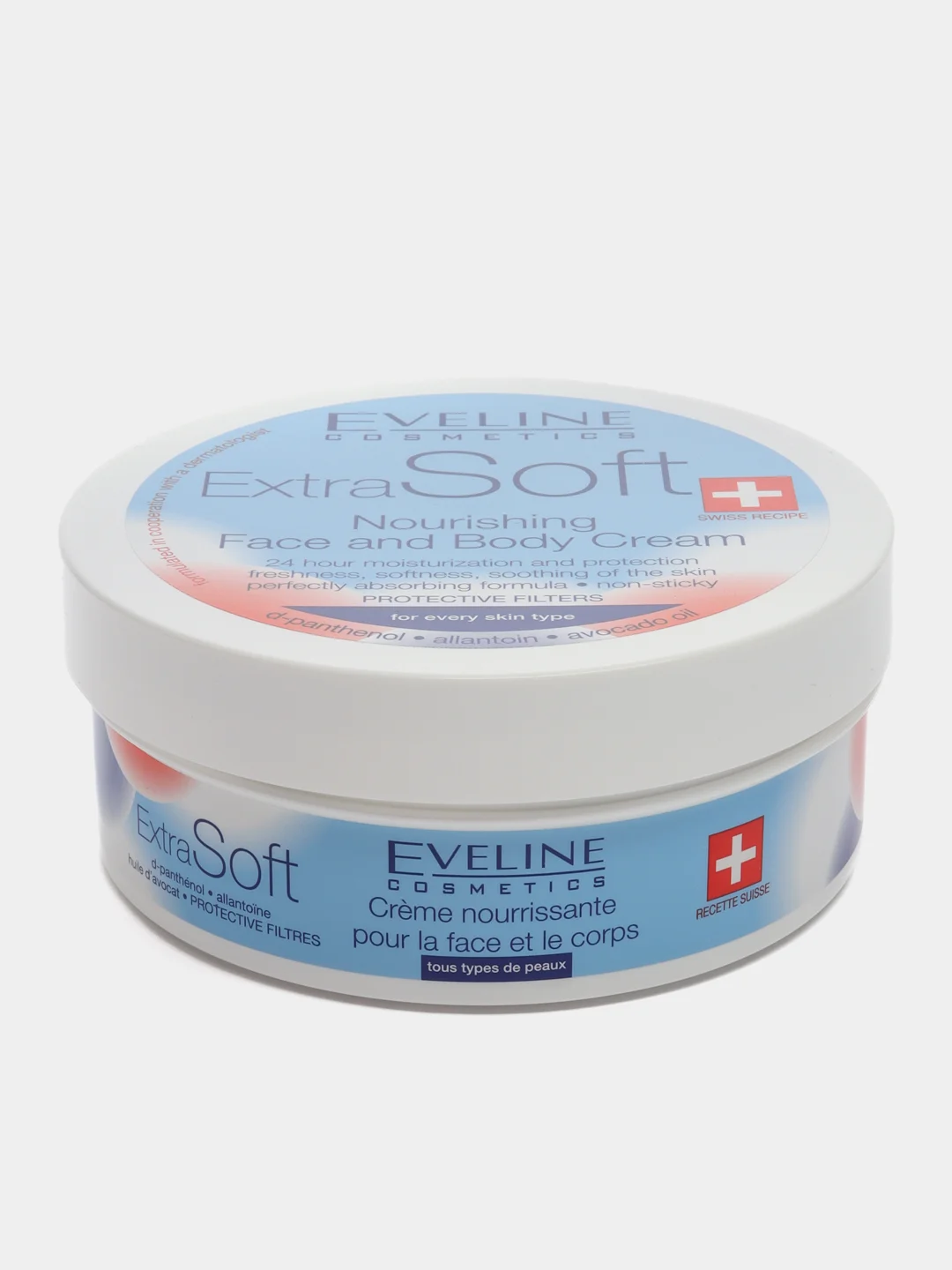 EVELINE Питательный крем для кожи лица и тела для любого типа кожи серии Extra Soft, 200мл