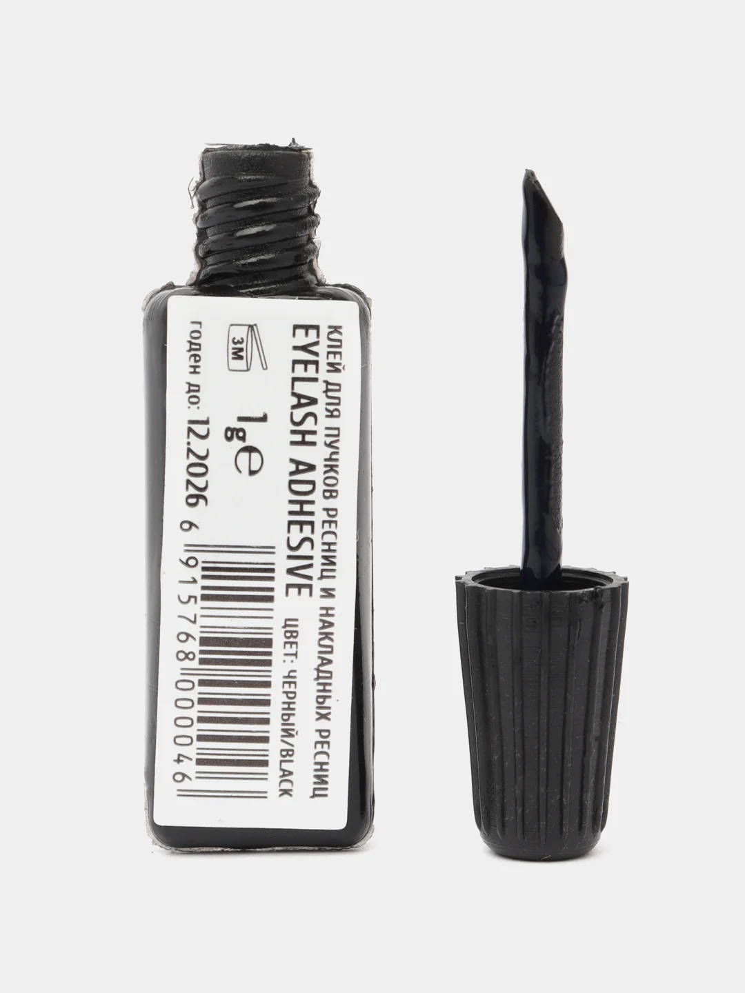 Черный клей для накладных ресниц и пучков Eyelash Adhesive Waterproof Прозрачный/Чёрный