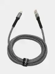 Зарядный кабель плетеный для Айфона iPhone, 2 метра, Lightning, 6А, для быстрой зарядки