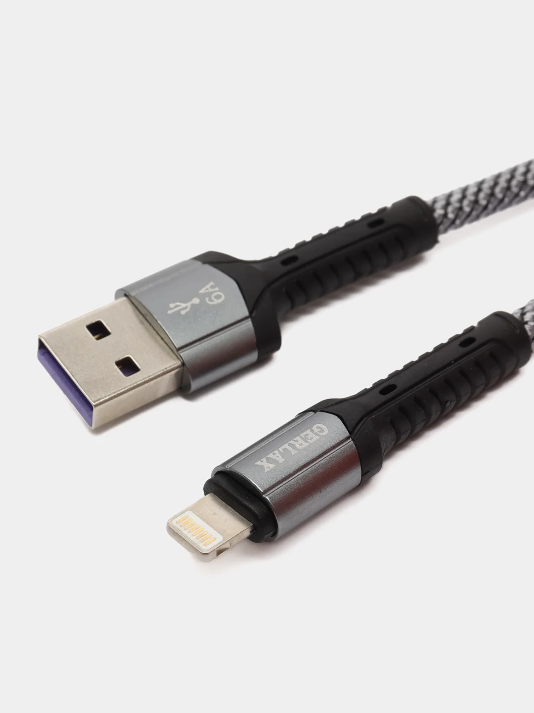 Зарядный кабель плетеный для Айфона iPhone, 2 метра, Lightning, 6А, для быстрой зарядки