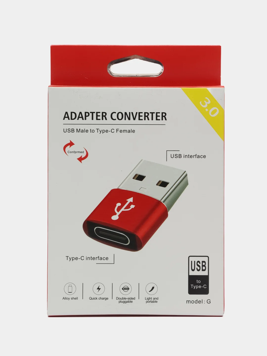 Переходник USB Type-C на USB-A OTG 3.0, адаптер-переходник