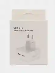 Блок питания на 2 USB Type-C, быстрая зарядка 35W C+C адаптер