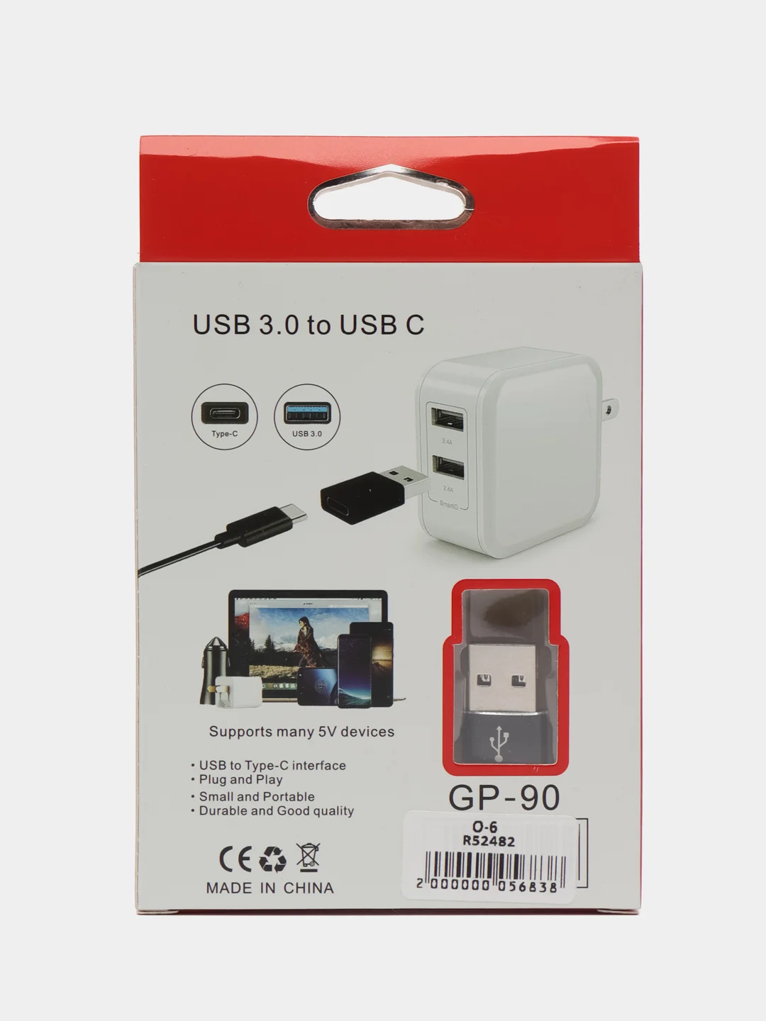 Переходник USB Type-C на USB-A OTG 3.0, адаптер-переходник
