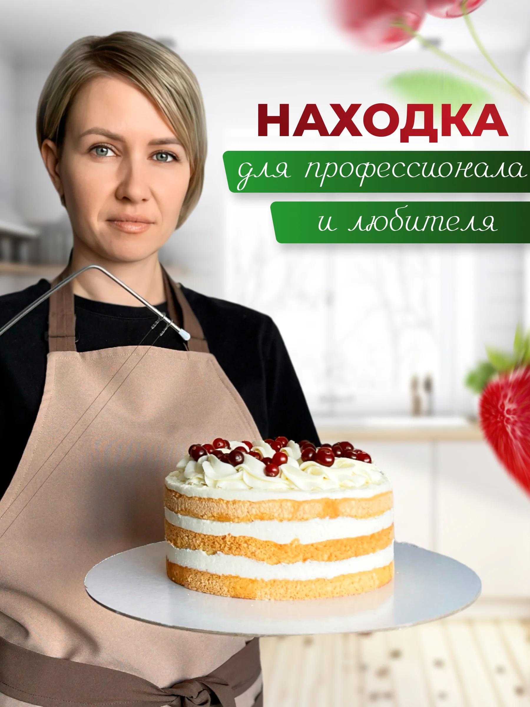 Нож струна для  бисквита кондитерский 32*16