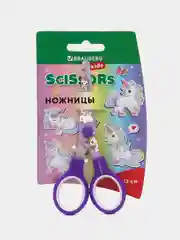 Ножницы канцелярские детские Brauberg Kids Единороги, 238350, безопасные для бумаги 130 мм