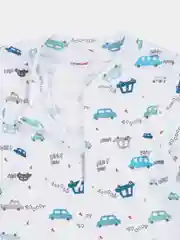 Белый комбинезон для новорождённых (на молнии)
