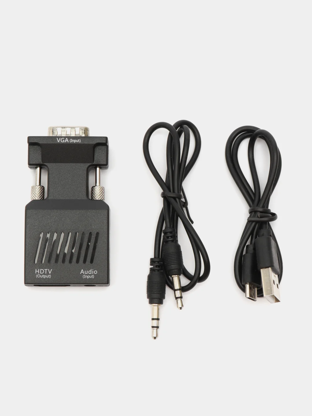 Бежевый портативный адаптер переходник конвертер HDMI - VGA
