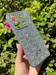 Серебряный силиконовый чехол the bling world для Xiaomi Poco X6 5G / Поко Х6 5G