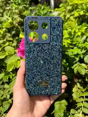 Темно-синий силиконовый чехол the bling world для Xiaomi Poco X6 5G / Поко Х6 5G
