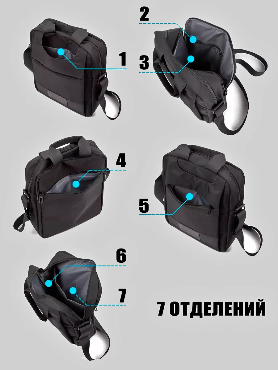 Синий сумка через плечо