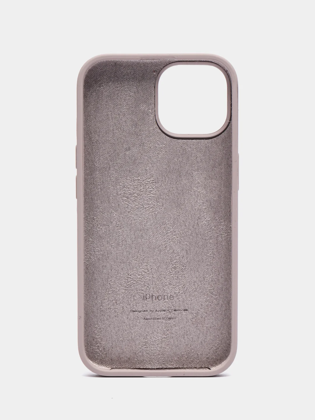 Бежевый меланж чехол силиконовый Silicone Case iPhone 15 / 15 Plus / 15 Pro / 15 Pro Max, закрытый низ