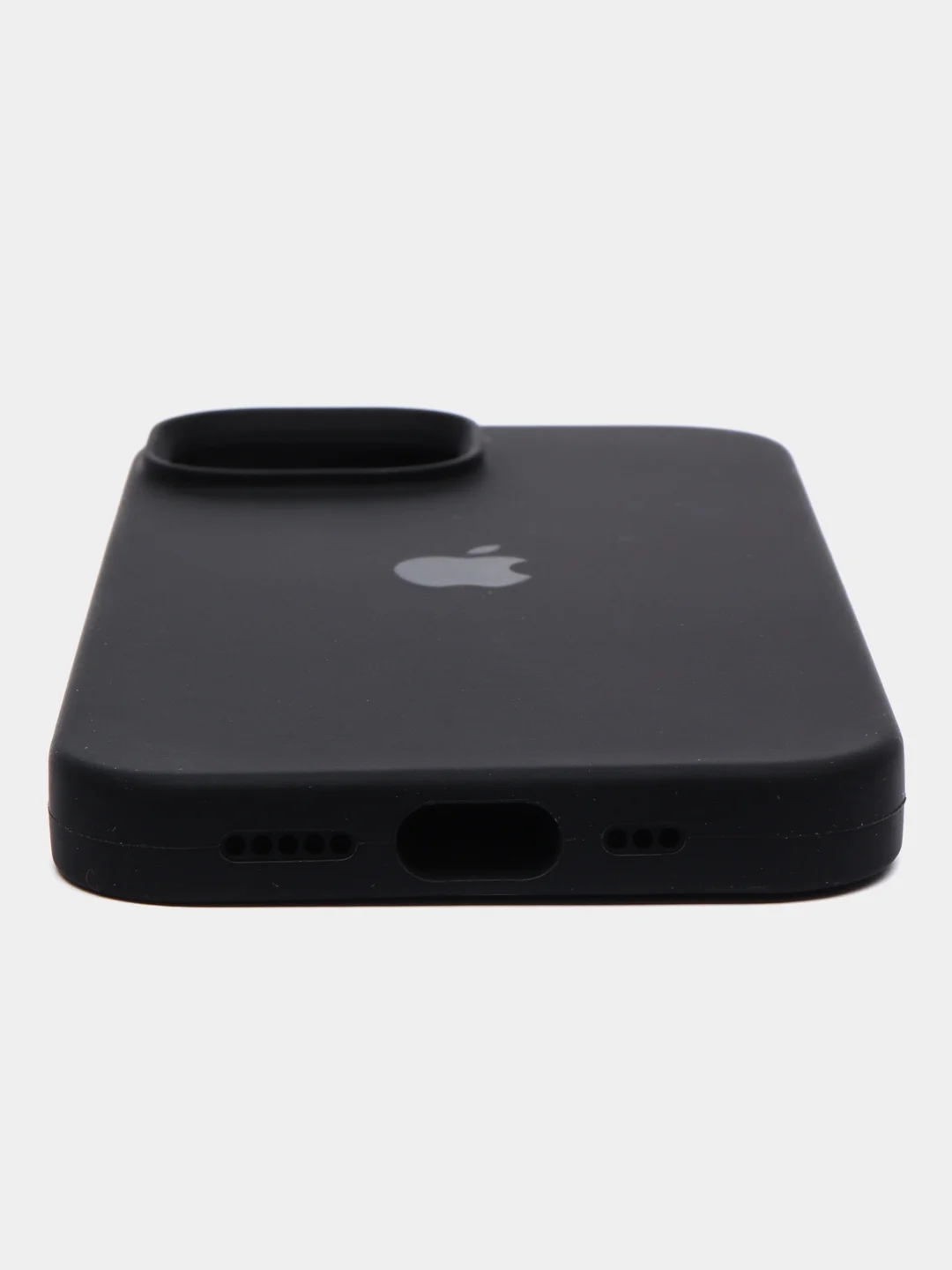 Черный чехол силиконовый Silicone Case iPhone 15 / 15 Plus / 15 Pro / 15 Pro Max, закрытый низ