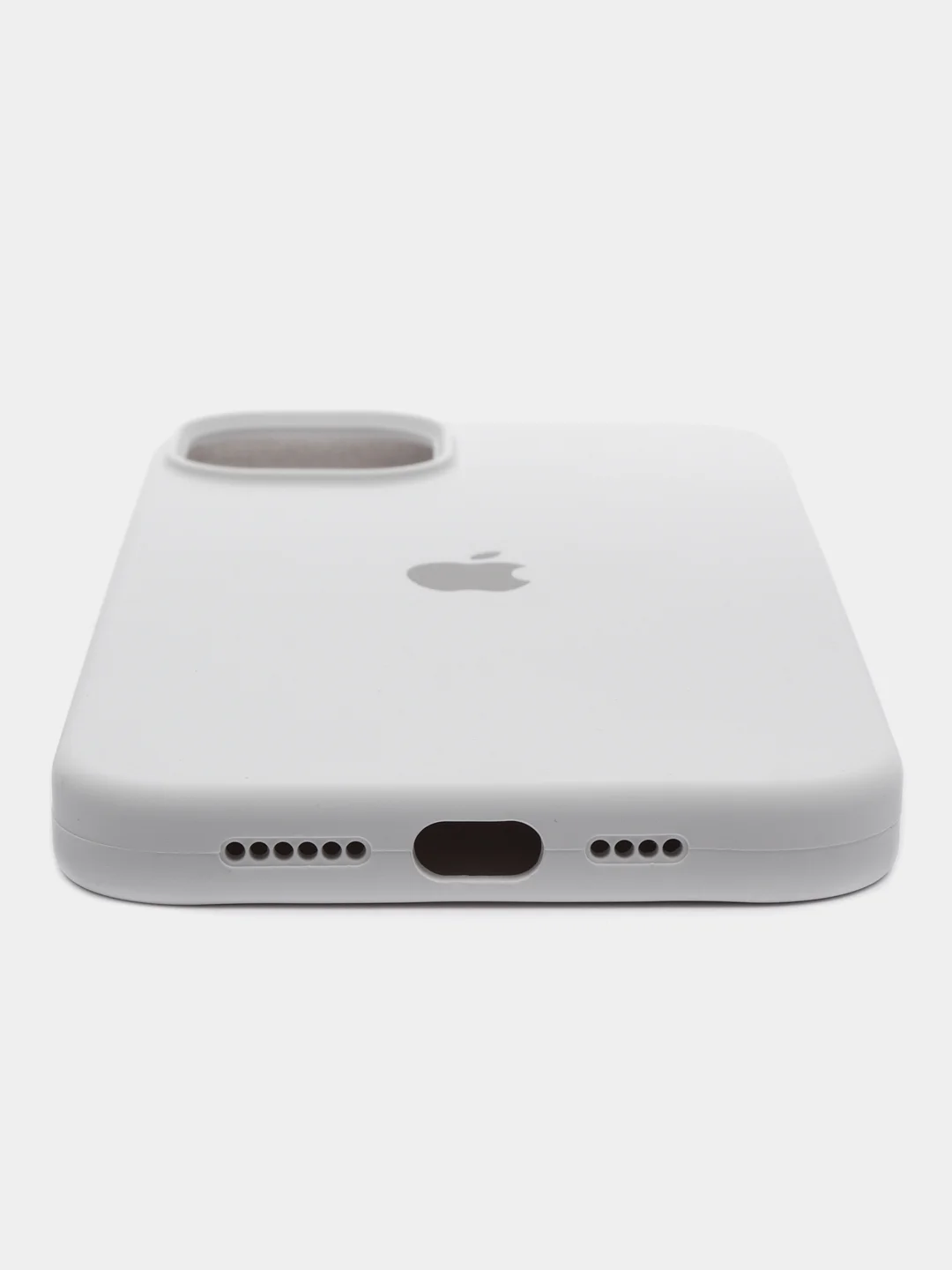 Белый чехол силиконовый Silicone Case iPhone 14 / 14 Plus / 14 Pro / 14 Pro Max, закрытый низ
