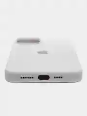 Белый чехол силиконовый Silicone Case iPhone 14 / 14 Plus / 14 Pro / 14 Pro Max, закрытый низ